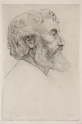 Sir Frederick Leighton első tányér portréja.