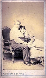 Alexandre Dumas és Miss Menken – Alphonse Liebert & C (fotó)