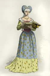 Anne de Beaujeu portréja (metszet)