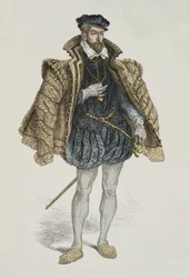 Gaspard de Coligny portréja (metszet)