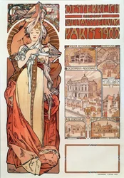 Reklámplakát Ausztria számára az 1900-as párizsi világkiállításon - Méretek: 68 x 98,5 cm