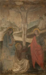 A keresztre feszítés Szűzzel, Szent Jánossal és Magdolnával, 1470-1523.
