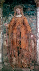 Ambrogio da Fossano Sienai Szent Katalin freskója, Bergognone (1460-1523). Méret: 170x77 cm Milánó, Brera Művészeti Galéria