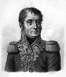Mouton tábornok – Duvernet (Régis Barthélemy, Baron Mouton-Duvernet) francia tábornok (1769-1816). „Francia tábornokok portréi a franciák győzelmei és hódításai nyomán” c. Ambroise Tardieu metszete 1818-ban. Stella Collection.