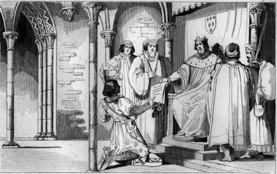 1327-ben IV. Bél Károly (1294-1328) kiváltja Bourbon rendfőnökét Robert de Clermont ágyékfia és Saint-Louis unokája, I. Lajos javára.