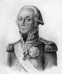 Kellermann marsall.François Etienne Christophe Kellermann, Valmy hercege, Franciaország marsallja (1735-1820) „Francia tábornokok portréi a franciák győzelmeit és csatáit követően” c. Ambroise Tardieu metszete 1818-ban. Stella Collection.