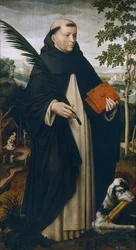 Saint Dominique - Dominique de Guzman (1170-1221) - Saint Dominic - Benson, Ambrosius (1495-1550) - kb 1528 - Olaj, fa - 104x57 - Museo del Prado, Madrid
