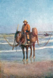 A Shrimper on Horseback, Coxyde (színes litográfia)