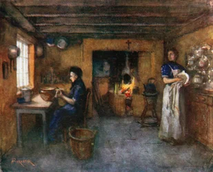 Tanyabelső, Duinhoek (színes litográfia)