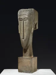Fej, 1910-1912 körül (mészkő)