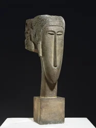 Fej, 1910-1912 körül (mészkő)