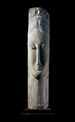 Egy nő feje. Női fej. Amedeo Modigliani (1884-1920) szobra
