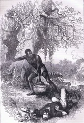 Egy incidens a "Ninety six" védelmében, illusztráció az Egyesült Államok Cassells Historyjából, Cassell, Petter & Galpin kiadásában, 1900 körül (litho)
