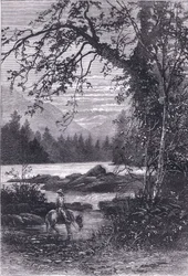 Észak-Karolina kilátása, illusztráció a Cassells History of the Egyesült Államokból, kiadó: Cassell, Petter & Galpin, 1900 körül (litho)