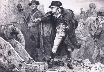 Washington Yorktown ostrománál, illusztráció az Egyesült Államok Cassells történetéből, Cassell, Petter & Galpin kiadásában, 1900 körül (litho)