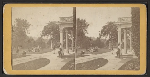 East Lawn és Portico, Oneida Community, New York állam, 1870 körül (f/w fotó)