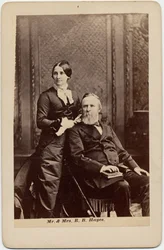 Rutherford Birchard Hayes (1822-93), az Egyesült Államok 19. elnöke és Lucy Ware Webb Hayes (1831-89), felesége (albumfotó)