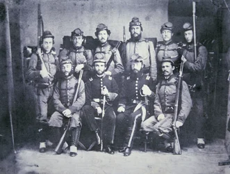 A Konföderációs Hadsereg Charleston Zouave kadétjai