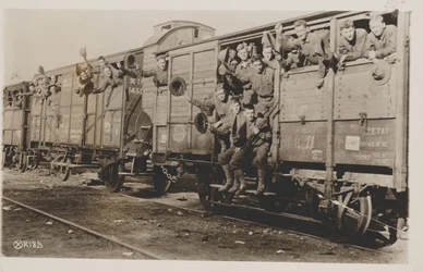 Amerikai tengerészgyalogosok Franciaországban táborba vonultak, 1917-1919