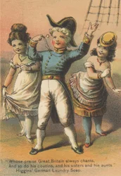 A Higgins német mosószappan hirdetése, 1880 körül