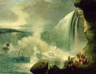 Blondin átkelés a Niagara-vízesésen kötélen, 1859-60
