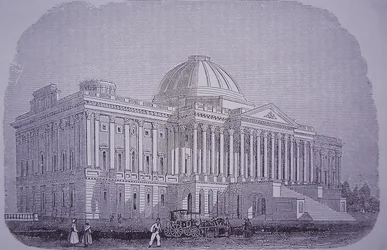 Capitol Building, Washington DC, USA, 1848 körül (metszet)