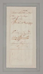 Alkotmányos egyezmény: az 1787. évi történelmi egyezmény 55 delegáltja közül 54 által aláírt levelek és dokumentumok gyűjteménye (toll és tinta papíron) (lásd még: 2561290-92)