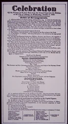 Erie-csatorna: a New York állam csatornarendszerének kulcsfontosságú része; A megnyitását ünneplő 1823. október 8-i Broadside (1825-ben fejeződött be) (litho)