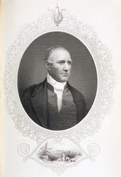 Samuel Houston tábornok, „The History of the United States”, 20. évf. II, Charles Mackay, dagerrotípiából metszett (metszet)