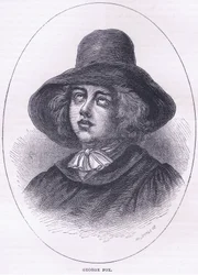 George Fox 1651, illusztráció a Cassells History of the United States pubból. írta Petter & Galpin 1890 körül
