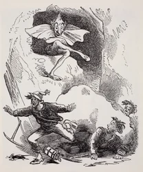 Koboldok, Thomas Keightley (1789-1872) Világkalauz gnómokhoz, tündérekhez, elfekhez és más apró lényekhez című könyvéből, megjelent 1880-ban