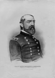 őrnagy. Genl. George G. Meade, pub. szerző: Currier & Ives, 1863 körül