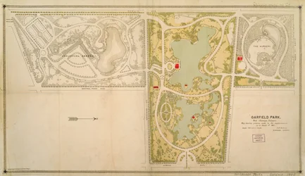 A Garfield Park térképe, Chicago, Illinois