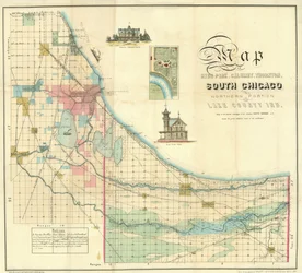 Dél-Chicagó térképe, 1871