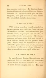 Oldal az Ifjabb Plinius válogatott leveleiből, X. könyv, Boston kiadásában