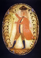 Pennsylvania német farmer (festett fa)