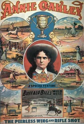 Annie Oakley-t reklámozó plakát a Buffalo Bill