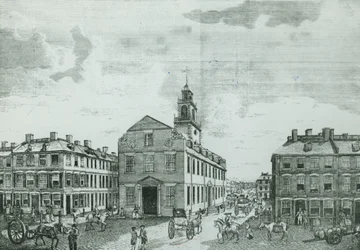 A régi államház délnyugati képe, Boston, 1881