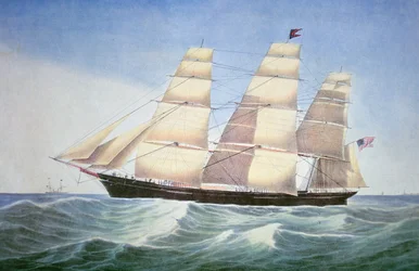 A Tengerek uralkodója, Nathaniel Currier litográfiája (1813-88)