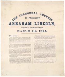 Abraham Lincoln elnök beiktatási beszéde, amelyet a Nemzeti Capitoliumban mondott el 1865. március 4-én