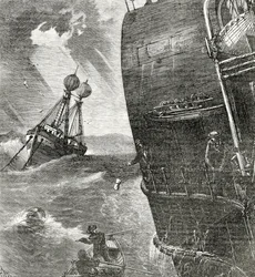 The Light-Ship and Incoming Steamer, előlapi illusztráció az Appletons Journalból, 1872. május 4.