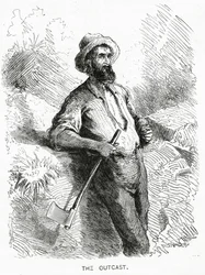 The Outcast, illusztráció az A Community of Outcasts című filmhez, az Appletons Journalból, 1872. március 23.