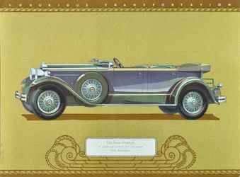 The Sport Phaeton, A Custom Eight by Packard, kiadó: 1930 (színes litográfia)