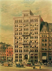 The Standard Oil Company Building, 26 Broadway, New York, pub. Gyökér és Tinker, 1886