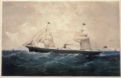 The Steamer Manhattan (olaj, vászon)