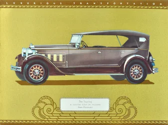 The Touring, A Custom Eight by Packard, pub.1930 (színes litográfia)
