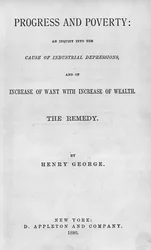 Henry George Haladás és szegénység címlapja, 1880-ban (nyomtatott)