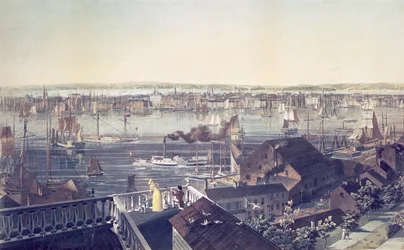 Manhattan kilátása Brooklynból, 1837