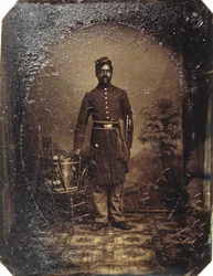 William J. Netson, 54. Massachusetts Infantry, 1863 körül (tintype)