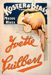 Yvette Guilbert (kb.1869-1944) a Koster and Bials Music Hallban, New Yorkban